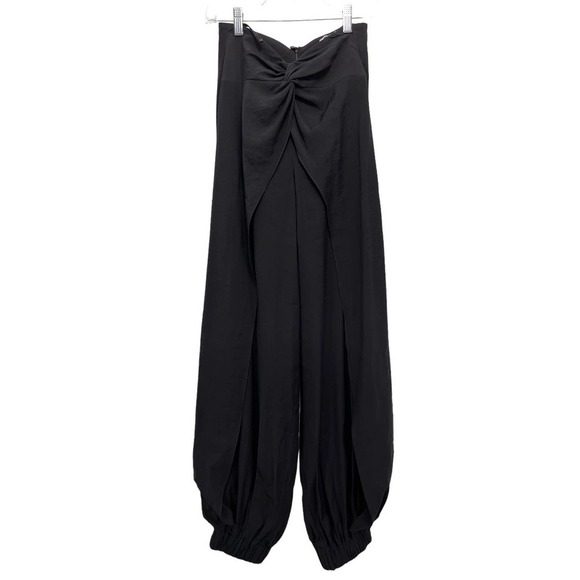 Silvia Tcherassi NWT Raimondo Wide-Leg Flowy Pant with Cinched Ankle in Black XS - Picture 3 of 14